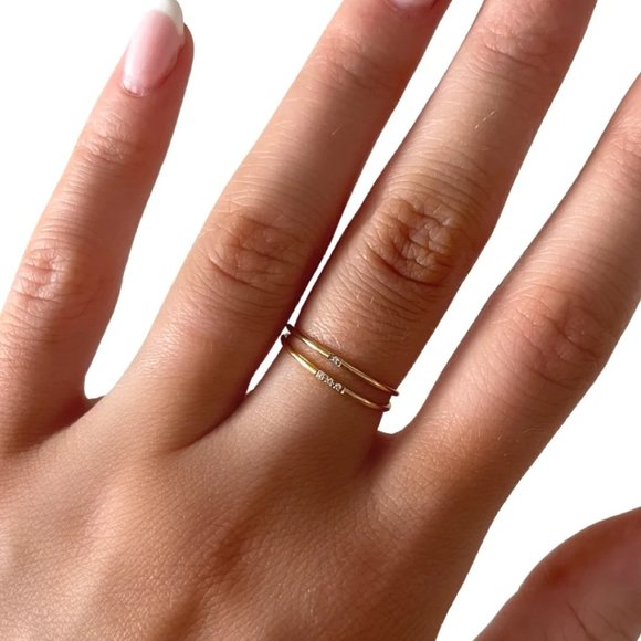 Mejuri Jewelry Cc Luxury Gold Plated Micro Diamond Ring Poshmark